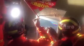 Chinese firefighters free 7-year-old from safe after she gets locked inside while playing hide-and-seek