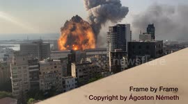 Previously unseen footage shows the moment explosion hit Beirut (watermarked)