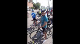 200 Bicyclers Encourage People For Sport In Bike Ride Event