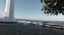 Farol Santa Luzia ( Santa Luzia Lighthouse) in Costa Beach, Vila Velha - State of Espírito Santo, Brazil