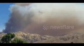 US: Apple Fire Continues To Burn In Southern California