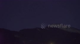 Starlink satellite captured in real time above Switzerland