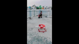 Kids playing  on bicycle