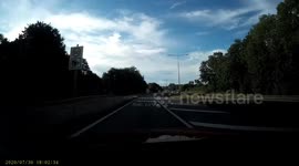 Near miss on North Wales coast road
