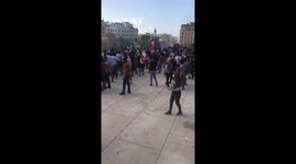 The frontline of the protests