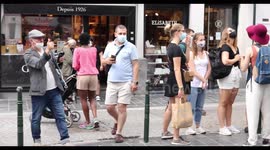 Coronavirus in Europe : Face masks mandatory in the streets (4k 60fps)