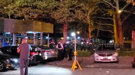 Police at scene of triple shooting in Brooklyn, New York