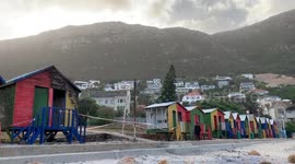 Iconic St James bathing boxes damaged in blaze in Cape Town