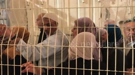 a checkpoint in the old city of Hebron in the west bank