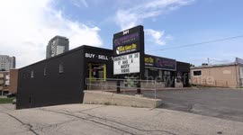 Local record store tries to maintain a sense of humor despite the severe COVID 19 recession in Ontario Canada