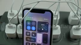 What happens when an iPhone is hooked up to 10 chargers at once? YouTuber finds out