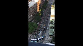 Hundreds of Protesters on Bikes ride across 23rd Street in NYC for BLM