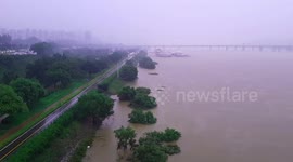 Seoul's Han River floods as South Korea enters monsoon season
