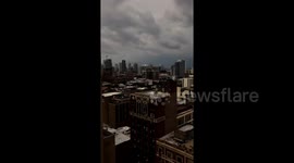 Timelapse of derecho moving into Chicago