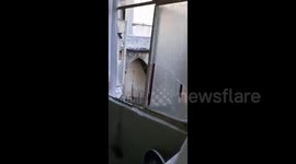 Beirut blast aftermath: filmer shows explosion's immediate aftermath from home