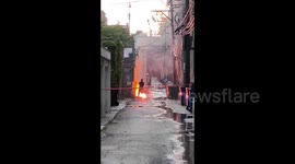 US: Downed Power Lines Catch Fire During Powerful ’Derecho’ Storm In Chicago 2