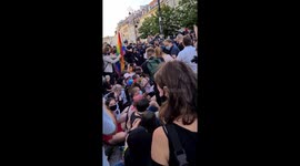 Moment police arrest peaceful LGBT activists in Warsaw