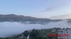 Village clouds and skies in Time lapse