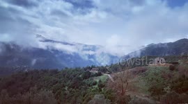 Village clouds and skies in Time lapse