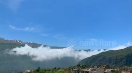 Village clouds and skies in Time lapse