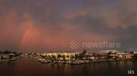 US: Spectacular Lightning Show Over The Sky Of Marco Island, Florida