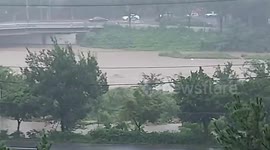 South Korea River Swells From Heavy Rain (ViralPress Trending / No Video Hub)