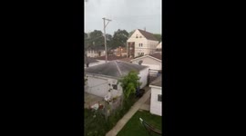 Roof blown off in Chicago by 100 mph winds during derecho storm