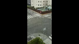 Storm in Spain brings fierce winds and hail