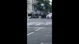 Unseen eyewitness arrest of man shot by Secret Service in DC, causing Trump to leave presser early