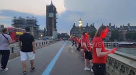 Video wall arrives in Thames for the We Are Events protest