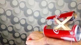 Vlogger from Tajikistan gives tutorial on how to make paper gun from soda can