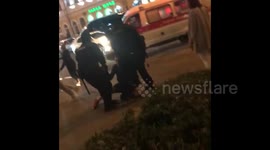 Police detain protester in Gomel, Belarus