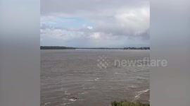 River Swollen Amid Floods In NSW, Australia