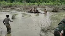 Boat carrying carrying five forest department officials capsizes in middle of creek in northeastern India