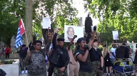 ARCHIVE footage shows BLM activist Sasha Johnson who is in critical condition after shooting