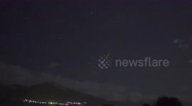 Footage captures green glow of Perseid meteors