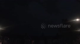 Thunder and Lighting Lights Up The Sleepy Streets Of Cardiff