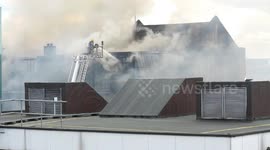 GSA Glasgow School of Art first fire 2014 roof shot