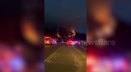 Emergency Services Monitor Ranch Fire In Azusa, California