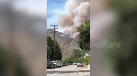 Further footage of Ranch fire as evacuation orders issued for residents of Azusa’s Mountain Cove