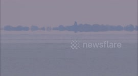 Large pod of dolphins spotted in Thames off Sheerness, UK