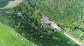 Investigators confirm train hit landslide before derailing in Scotland