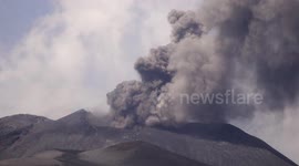 Huge plume of ash billows from Mount Etna as volcanic activity increases