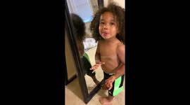 Baby showing self love