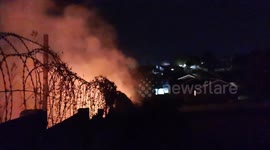 Night estate fire