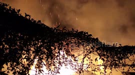 Night fire sparks 2