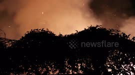 Night fire sparks 3