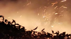 Night fire sparks 5