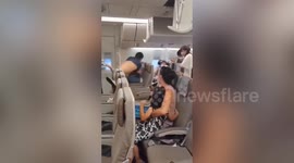 Two men fight on China Eastern Airlines when getting off plane