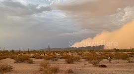 Dust storm in the Arizona desert